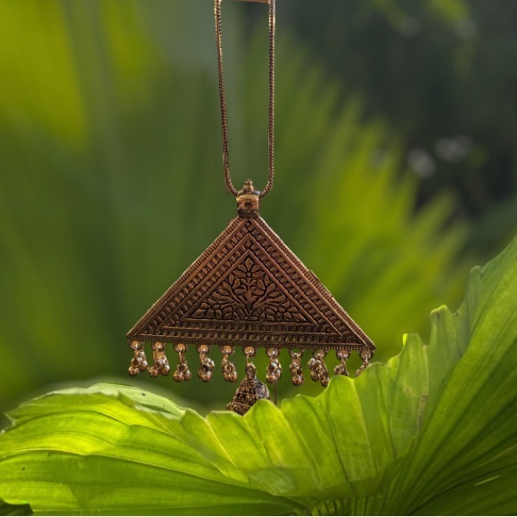 Silver Symphony' oxidized long necklace by Oxides Jewelry - Picture 3 of 4